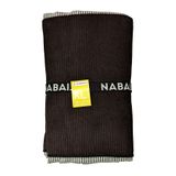Nabaiji mikrofiber seyahat havlusu, spor, yüzme, yürüyüş, kamp için, hızlı kuruyan bezler, mikrofiber, ultra hafif, plaj jimnastiği (110 x 175, siyah gri)