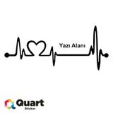 Nabız Atışı Kalp Araba Sticker, Oto Sticker