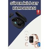 Nabız Ölçer Hediye Bileklikli Akıllı Saat ve Dijital Göstergeli Bluetooth Kulaklık Çoklu Şa - 0 - 12 Yaş