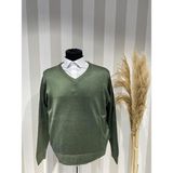 Nacar Çarşı Erkek V Yaka Kazak - 2XL - 02Y-Yeşil