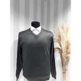 Nacar Çarşı Erkek V Yaka Kazak - 2XL - Füme