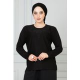 nacar çarşı Kadın Siyah Anne Penye Bluz