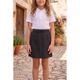 nacar çarşı Kız Çocuk Okul Siyah Beli Lastikli Penye Şort Etek