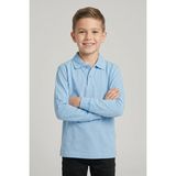 Nacar Çarşı Unisex Çocuk Bebe Mavi Lakost Polo Yaka Uzun Kollu Okul Tişörtü - 8 Yaş