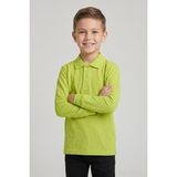 Nacar Çarşı Unisex Çocuk Fıstık Yeşili Lakost Polo Yaka Uzun Kollu Okul Tişörtü - XL