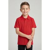 Nacar Çarşı Unisex Çocuk Kırmızı Lakost Polo Yaka Kısa Kollu Okul Tişörtü - 6 Yaş