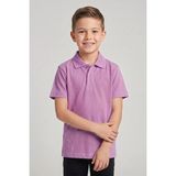 Nacar Çarşı Unisex Çocuk Lila Lakost Polo Yaka Kısa Kollu Okul Tişörtü - 11 Yaş