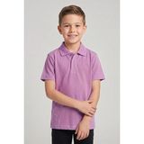 Nacar Çarşı Unisex Çocuk Lila Lakost Polo Yaka Kısa Kollu Okul Tişörtü - 9 Yaş