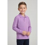 Nacar Çarşı Unisex Çocuk Lila Lakost Polo Yaka Uzun Kollu Okul Tişörtü - XL