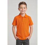 Nacar Çarşı Unisex Çocuk Turuncu Lakost Polo Yaka Kısa Kollu Okul Tişörtü - 2XL