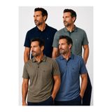 Nacar Erkek Baba 4’lü Yeni Sezon Polo Yaka Cepli T-shirt Set