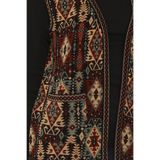 Nacar Kadın Gümüş Etnik Desenli Cepli Kilim Yelek