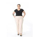 Nacar Kadın lacivert Beli Lastikli Büyük Beden Pantolon Kumas Pantolon