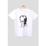 Nacar Kısa Kol Genç Yetişkin Bayrak Ay Yıldızlı Ve Atatürklü 23 Nisan 29 Ekim 10 Kasım Gösteri T-shirt