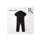 Nacar Okul Formaları Polo Yaka ve Ribanalı Pantolon Çocuk Kombin Takım