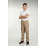 Nacar Store Çocuk Rıbana Bel Bej Canvas Okul Pantolonu (Okula Dönüş) - 5 Yaş