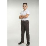 Nacar Store Çocuk Rıbana Bel Füme Canvas Okul Pantolonu (Okula Dönüş) - Antrasit - Füme - 4 Yaş