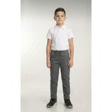 Nacar Store Çocuk Rıbana Bel Gri Canvas Okul Pantolonu (Okula Dönüş) - 5 Yaş