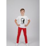 Nacar Store Erkek Çocuk Atatürk Baskılı T-Shirt ve Kırmızı Keten Pantolon Takım 23NISAN ve Özel Günler - 5 Yaş