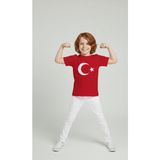 Nacar Store Erkek Çocuk Ayyıldız Baskılı T-Shirt ve Beyaz Keten Pantolon Takım 23NISAN ve Özel Günler - 13 Yaş