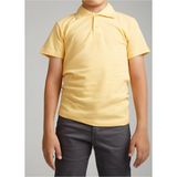 Nacar Store Erkek Çocuk Polo Yaka Kısa Kol Okul T-Shirt - 10 Yaş - Sarı