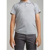Nacar Store Erkek Çocuk Polo Yaka Kısa Kol Okul T-Shirt - 14 Yaş - Gri