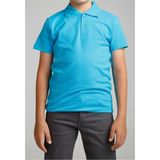 Nacar Store Erkek Çocuk Polo Yaka Kısa Kol Okul T-Shirt - 9 Yaş - Turkuaz