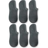 Nacar Store Erkek Gri Bambu Görünmez Spor Ayakkabı Çorabı 6'lı - Standart