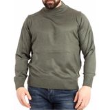 Nacar Store Erkek Ince Yün Yarım Boğazlı Triko Kazak - Haki - XL