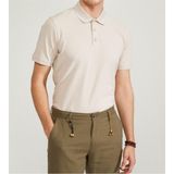 Nacar Store Erkek Krem Basic Polo Yaka T-Shirt - 2XL