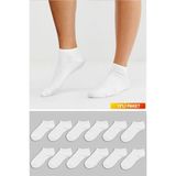 Nacar Store Erkek Pamuklu Premium Spor Çorap 12 Li Paket - Standart - Beyaz