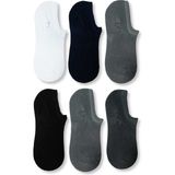 Nacar Store Erkek Siyah Bambu Görünmez Spor Ayakkabı Çorabı 6 Lı Paket - Standart - Çok Renkli