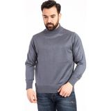 Nacar Store Erkek Siyah Ince Yünlü Yarım Boğazlı Triko Kazak - İndigo