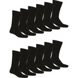 Nacar Store Erkek Siyah Pamuklu 12'li Paket Çorap - Standart - Çok Renkli