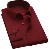Nacar Store Erkek Uzun Kol Klasik Gömlek - Bordo - 3XL