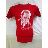 Nacar Store Unısex Beyaz Mustafa Kemal Atatürk Imzalı Çocuk Tişört - 12 Yaş