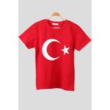 Nacar Store Unısex Beyaz Mustafa Kemal Atatürk Imzalı Çocuk Tişört - Kırmızı-1 - 12 Yaş
