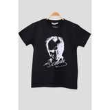 Nacar Store Unısex Beyaz Mustafa Kemal Atatürk Imzalı Çocuk Tişört - Siyah - 8 Yaş