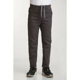 Nacar Store Unisex Çocuk Rıbana Bel Füme Kanvas Okul Pantolonu Slim Fit Konforlu Tasarım - 8 Yaş