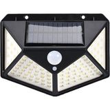 Nacario 100 Led'li Güneş Enerjili Solar Duvar Apliği - 1200 Lümen Hareket Sensörlü 3 Modlu Bahçe Aydınlatması, Duvar Armatürü IP65 Su Geçirmez, 270° Geniş Açı, Siyah