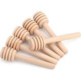 Nacario 10'lu Paket 8 cm Mini Ahşap Bal Kaşığı - Hediyelik Bal Çubuğu, Nişan, Düğün, Nikah Şekeri ve Bebek Mevlüdü Için Süsleme Kaşığı - Doğal Ahşap Küçük Bal Karıştırıcı ve Sunum Aksesuarı