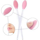 Nacario 2 Adet Dudak Fırçası Peeling Etkili Gözenek Siyah Nokta Temizleyici Akne Giderici Çift Yönl