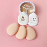 Nacario 2 Adet Mini Meyve Kozmetik Puf Parmak Yüz Makyaj Sünger Göz Altı Kapatıcı Kuru Islak Bez Süngeri Concealer