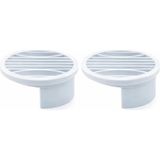 Nacario 2 Li Yuvarlak Gider Süzgeci ve Koku Önleyici Kapak, Banyo, Mutfak, Duş ve Zemin Giderlerinde Kullanıma Uygun, 10 cm Çap, Dayanıklı Plastik, Saç ve Atık Tutucu Izgaralı Tasarım, Kolay Temizlik