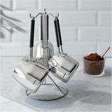 Nacario 29015 Modern Askı Standlı 4 Parça Çelik Cezve Seti