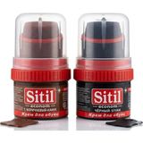 Nacario 2'li Ayakkabı Boya Seti (Siyah + Kahverengi) - 50 ml Kendinden Süngerli Cilalı Bakım Kremi