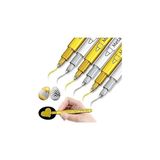 Nacario 2li Gümüş ve Altın Kalem Marker Altlık Kenarları Için, Reçine Varak Gold Kalem A25 - Çok Renkli