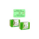 Nacario 2'li Set Doğal Kabak Lifli Aloe Vera Sabunu ve Kabak Lifli Çay Ağacı Sabunu