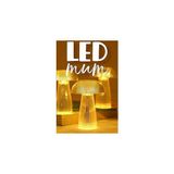 Nacario 3 Adet LED Mum Kristal Tip Pil Dahil Dumansız Alev Ledli Yapay Dekoratif Mum Işığı Şeffaf PT429