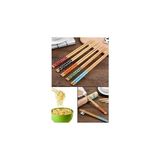 Nacario 5 Çift Bambu Chopstick Desenli Yıkanabilir Çin Suşi Ramen Noodle Yemek Çubuğu